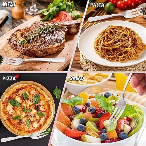 24-Piece Stainless Steel Dessert Forks for Elegance and Comfort