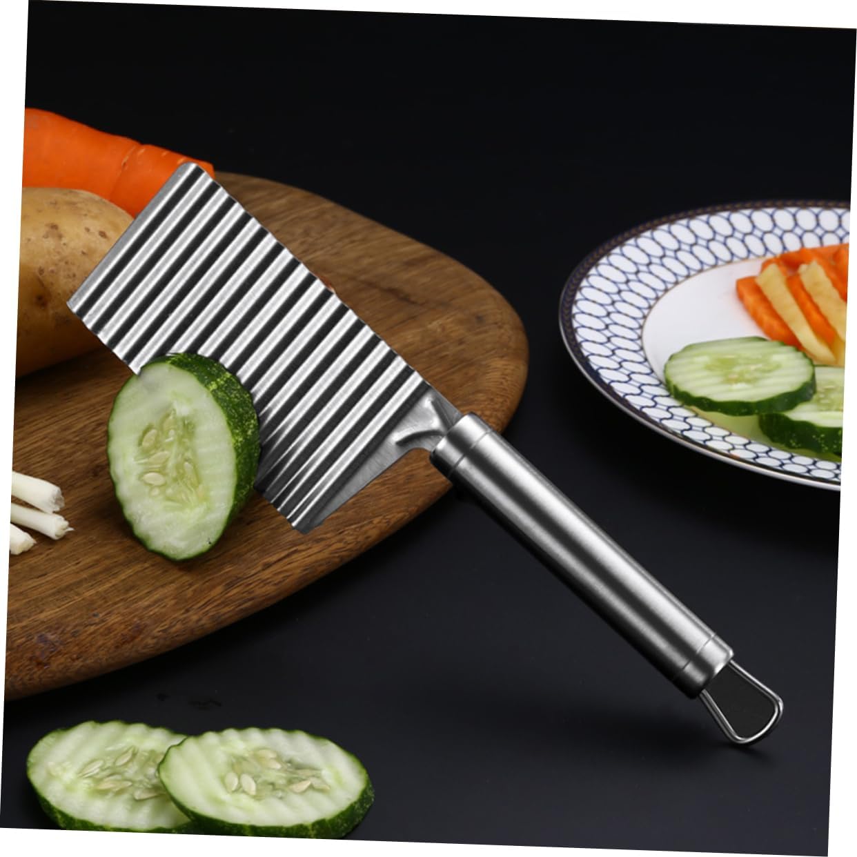 Zerodeko Crinkle Cutter Knives Set