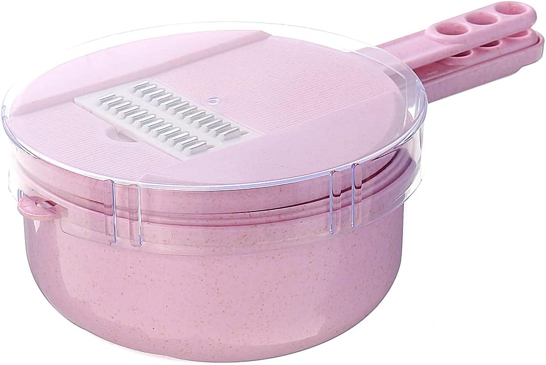 VEGETABLE CHOPPER 5-IN-1 BLADES - Premium Mandoline Slicer with Container