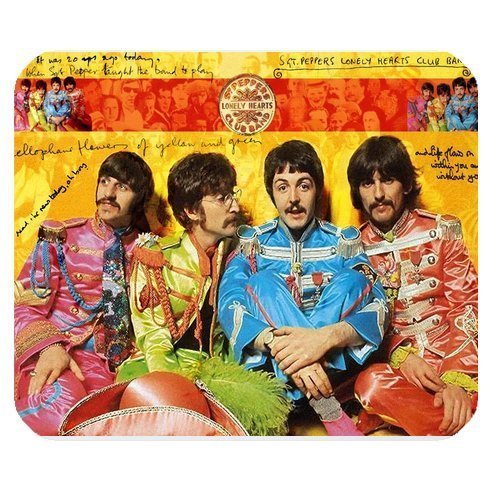 Mystic Zone Personalized The Beatles Rectangle Mouse Pad (Black) - Les Beatles, Paul McCartney, John Lennon, RIngo Starr, George Harrison Mystic Zone Personalized The Beatles Rectangle Mouse Pad (Black)