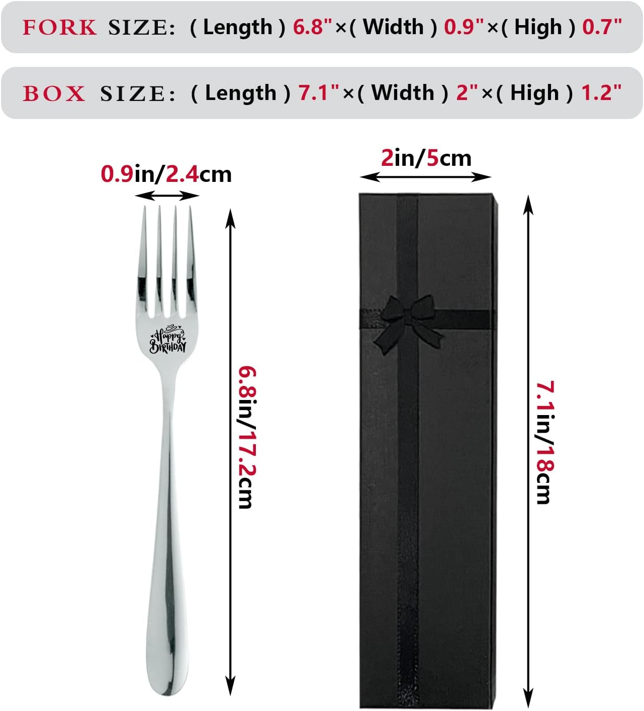 Funny Engraved Stainless Steel Dinner Fork with Gift Box