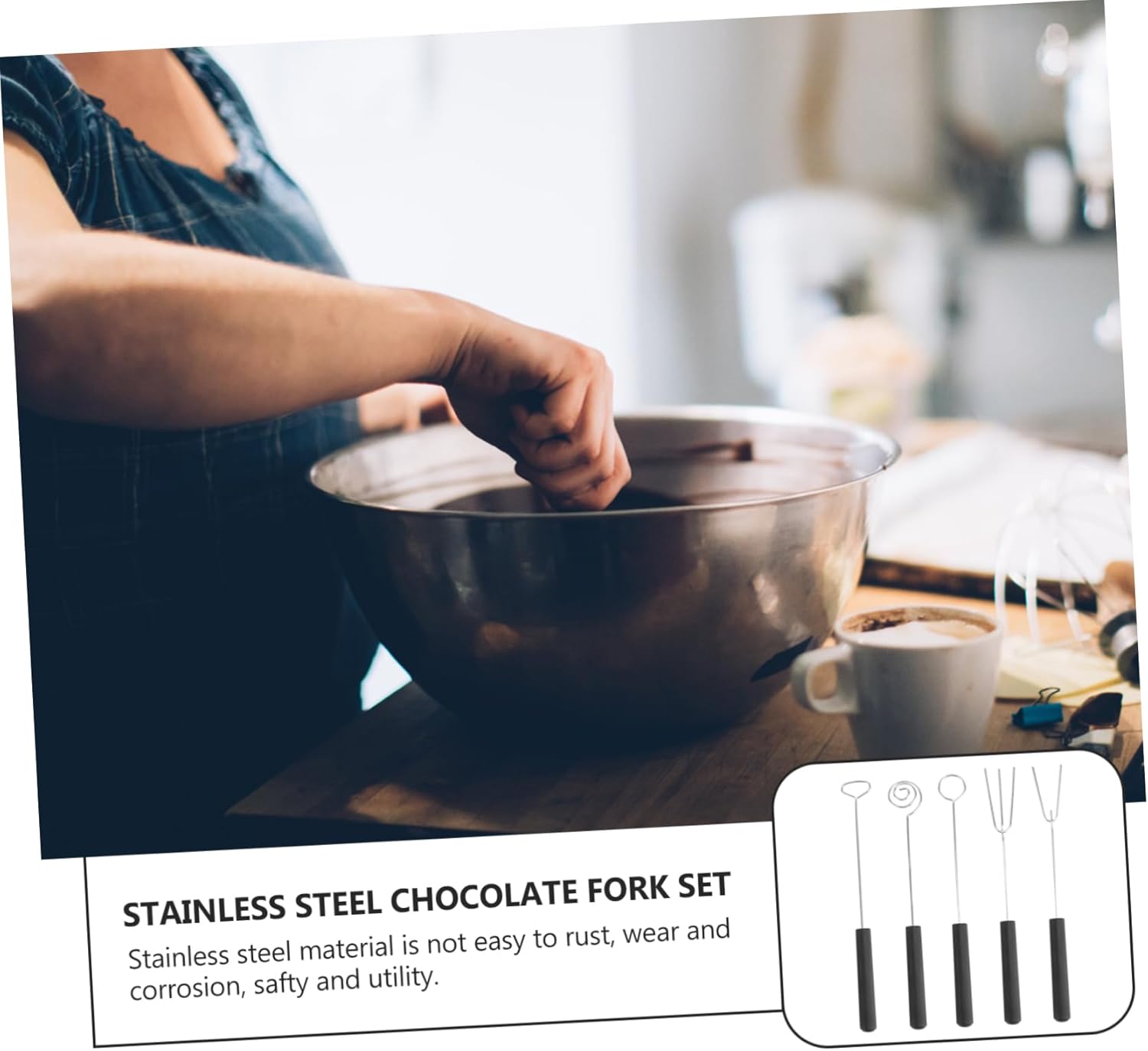 Stainless Steel Chocolate Fork Set 5PCS