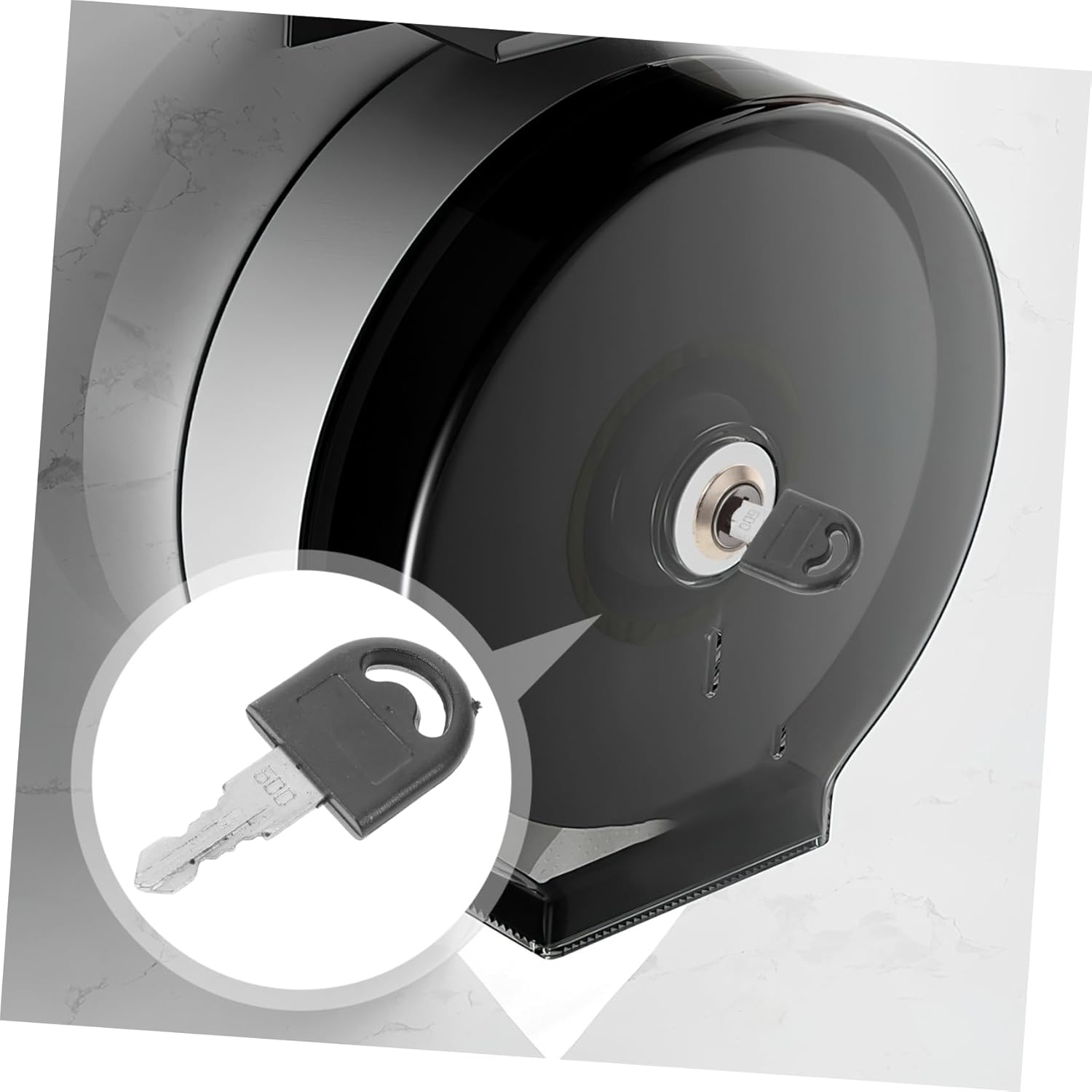 SOLUSTREHigh-Quality Stainless Steel Toilet Paper Dispenser Key Commercial Use Ergonomic Design
