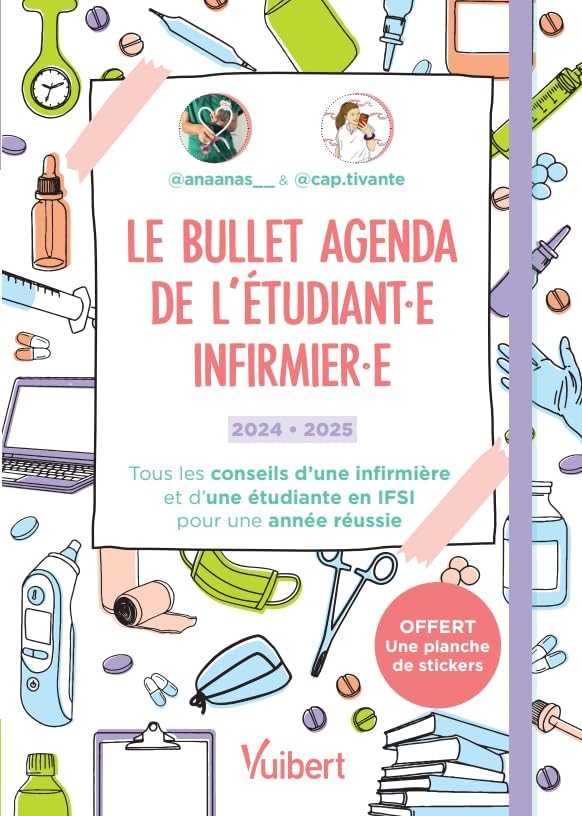 Le bullet agenda de l'étudiante infirmière et de l'étudiant infirmier 2024-2025: Les conseils d'une IDE et d'une étudiante pour réussir ton année en IFSI !