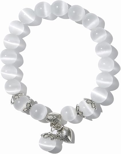 MEHUK Natural Stretch Gemstone Bracelet Healing Stone Beaded Bracelets for Women Men Girls Gifts (Unisex)