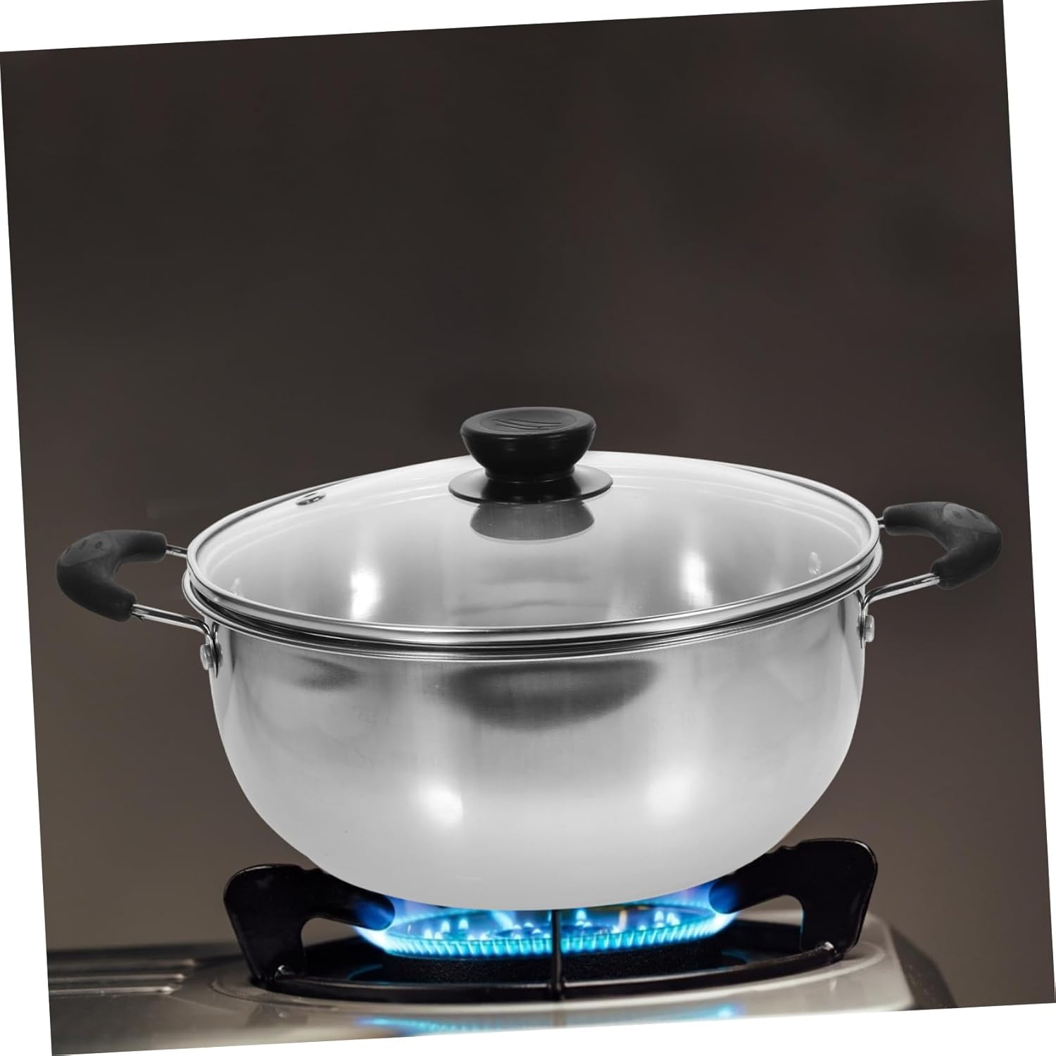 Stainless Steel Soup Pot Multi-Layer Cooking Lid Eco-Friendly Durable