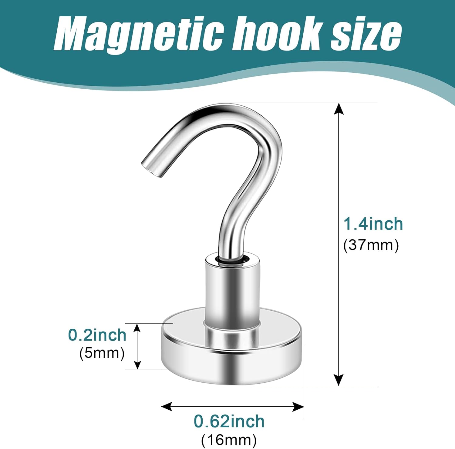 MAGXCENE 32-Count Heavy-Duty Magnetic Hooks for Dedicated Use
