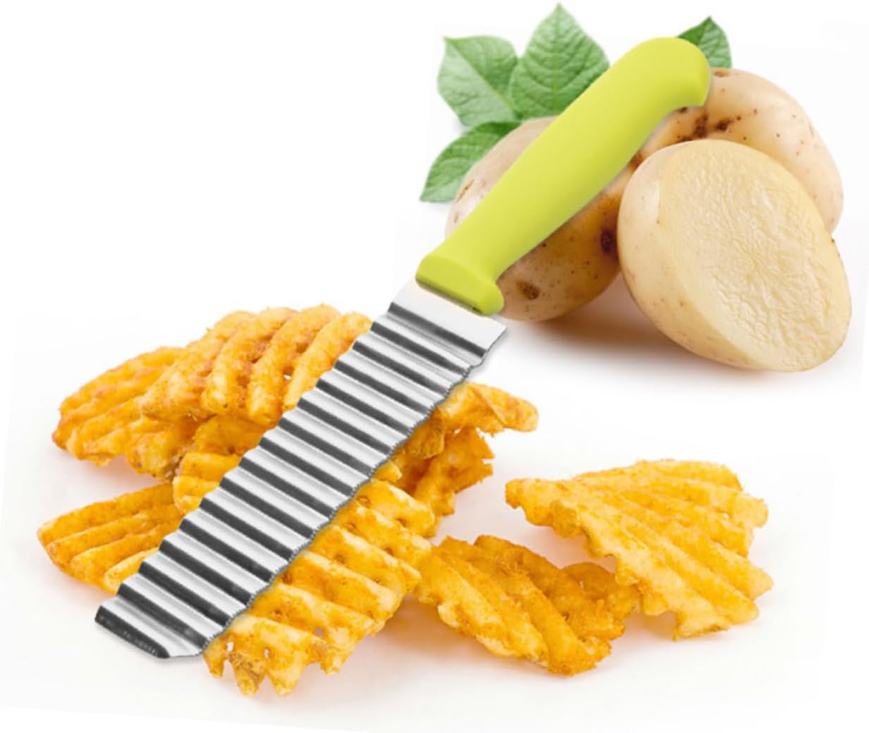 Stainless Steel Potato Freyr Cutter -Professional Kitchen Chopper for Potatoes More