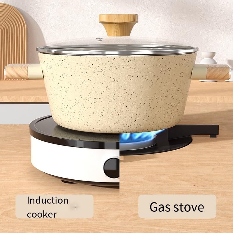 Non-Stick Stock Pot with Heat-Resistant Lid for Easy Cooking