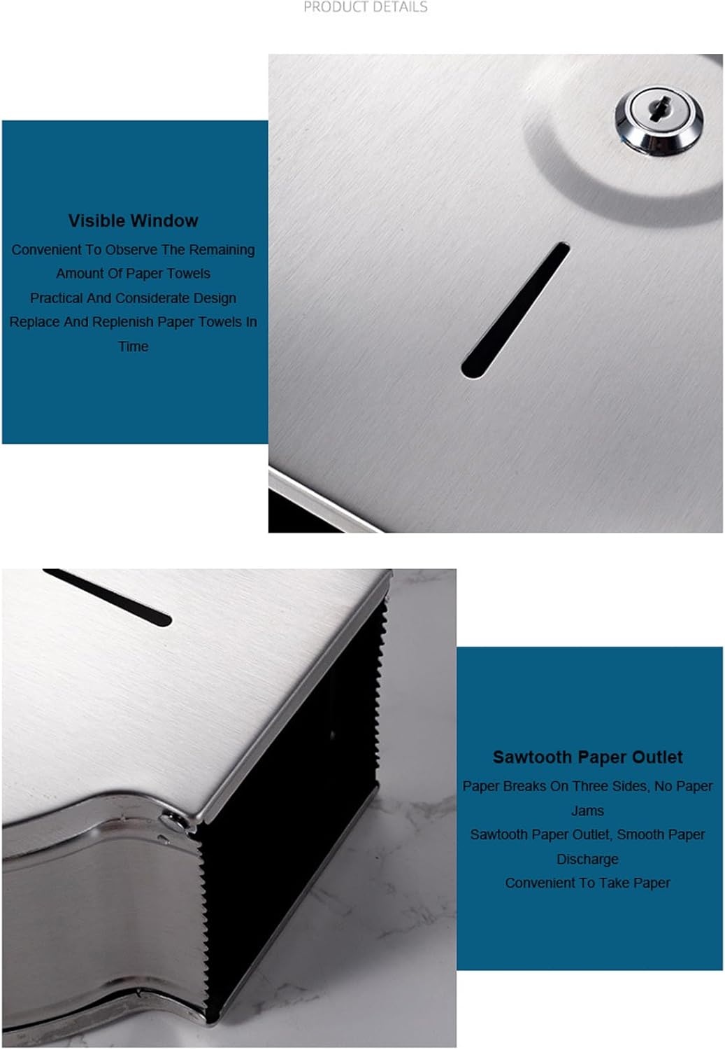 Commercial Stainless Steel Paper Towel Dispenser Wall Mount