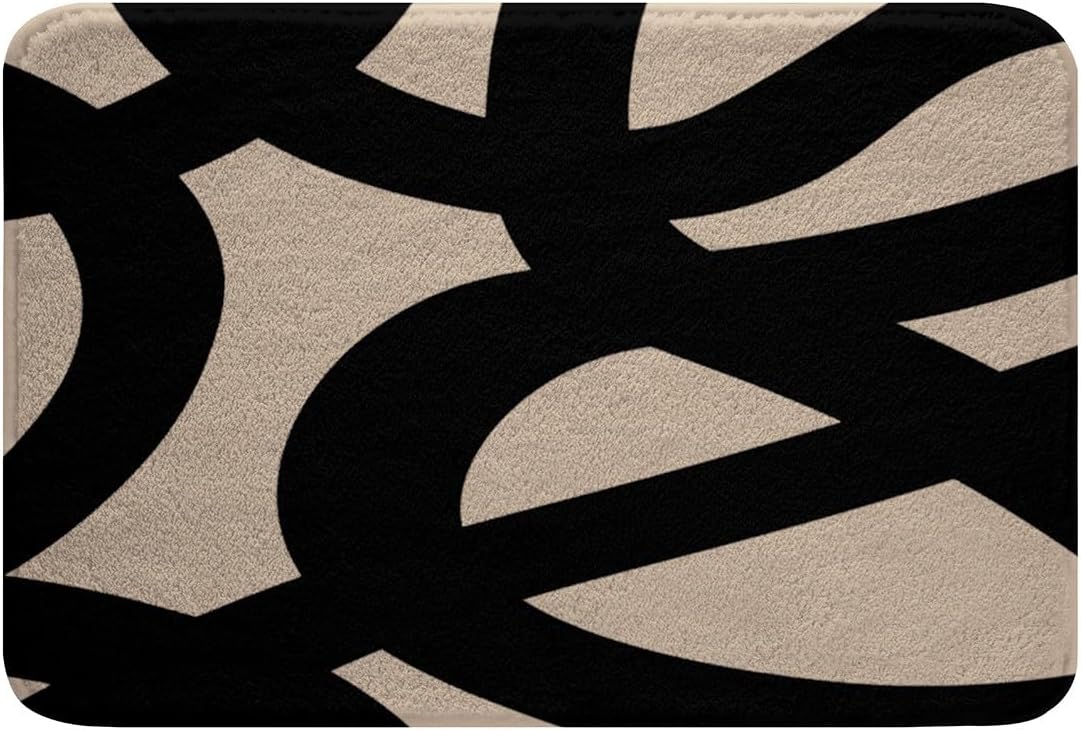 jejeloiu Modern Geometry Bathroom Rugs 20x32