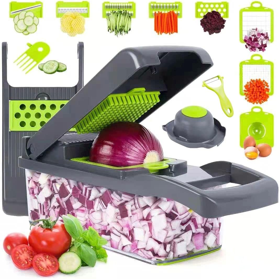 Premium Multi-functional Vegetable Chopper with 8 Blades