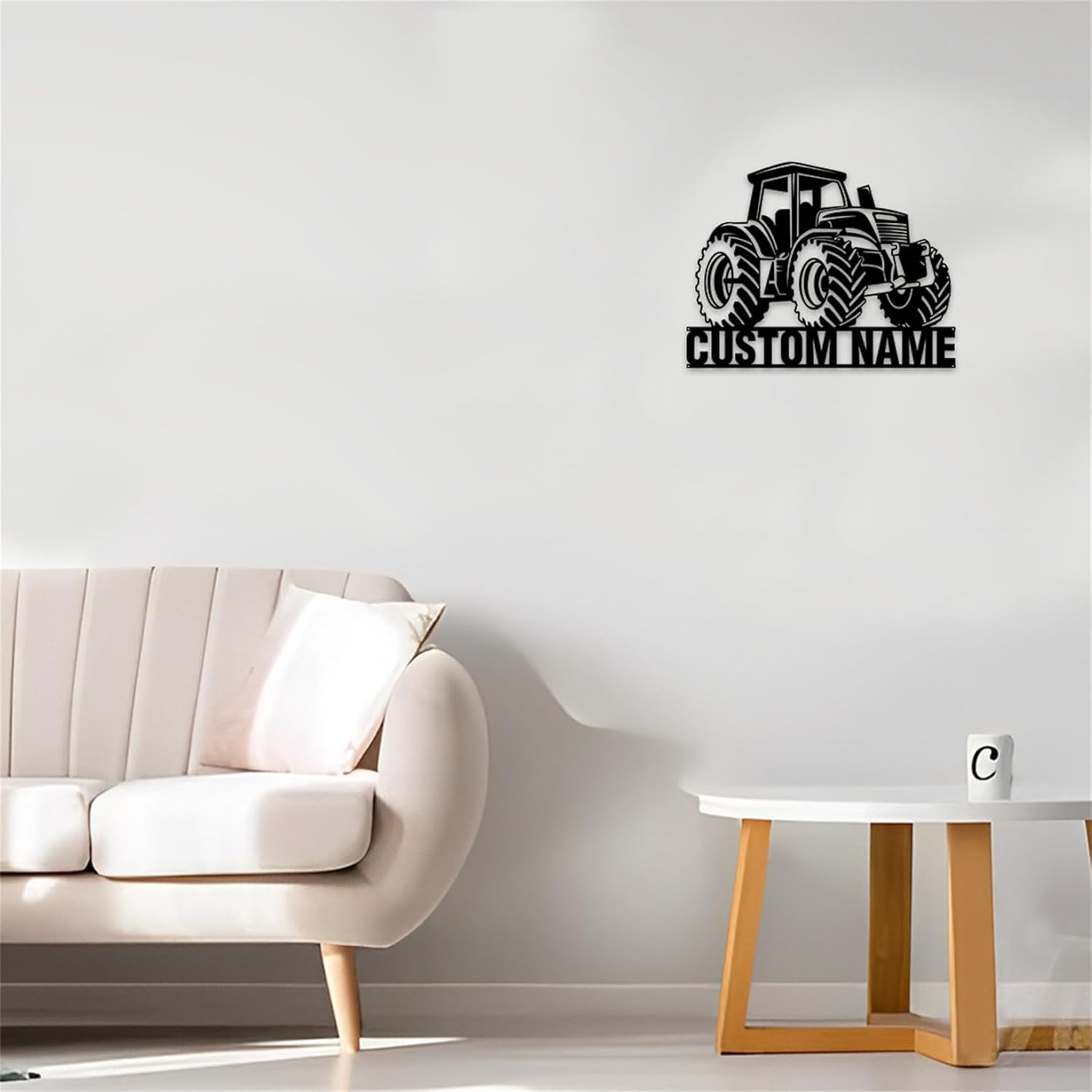 Custom Forklift Driver Metal Wall Art LED Light Sign