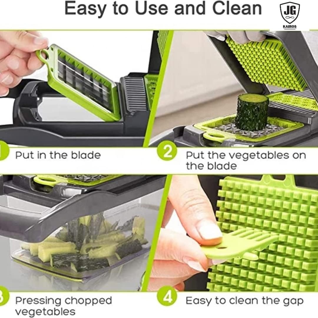 Premium Multi-functional Vegetable Chopper with 8 Blades