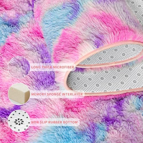 Tepook Soft Rainbow Rug for Girls Room