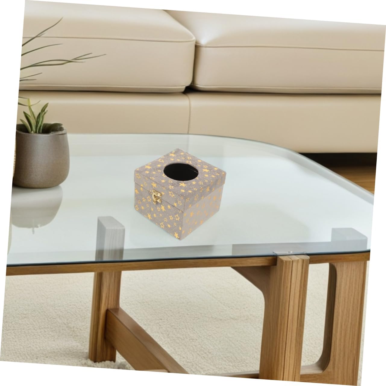 Stylish Vintage Wooden Tissue Box