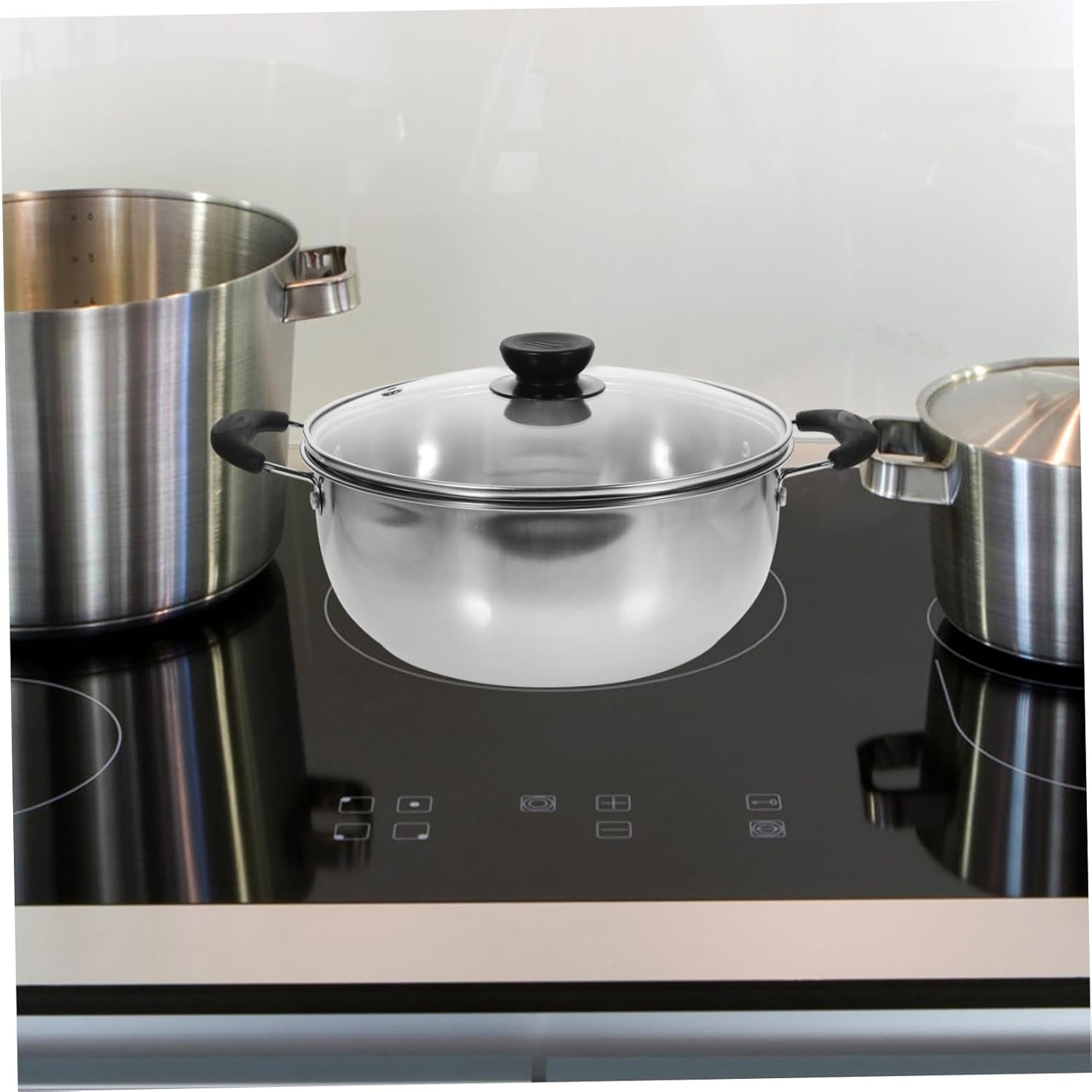 Stainless Steel Soup Pot Multi-Layer Cooking Lid Eco-Friendly Durable