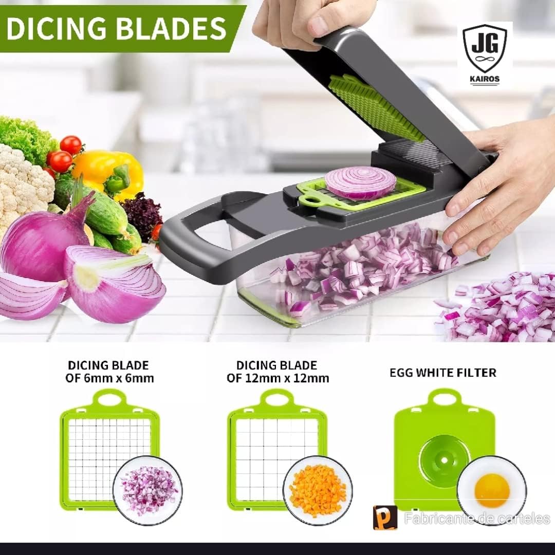 Premium Multi-functional Vegetable Chopper with 8 Blades