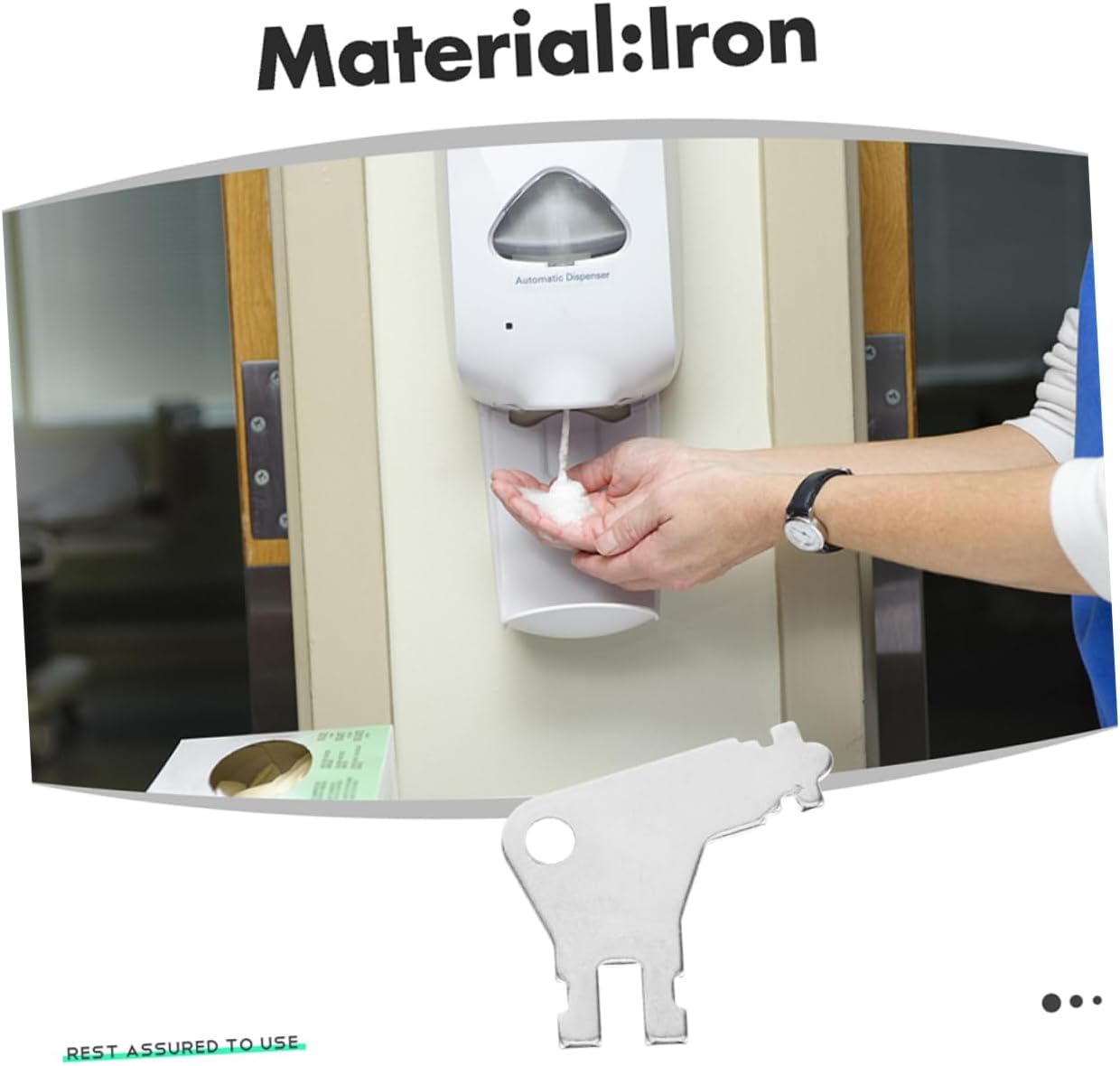 6-Pack Durable Metal Commercial Toilet Paper Dispenser Keys