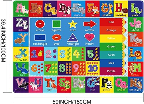 Kentaly Baby Play Mat Educational Rug for Kids Room