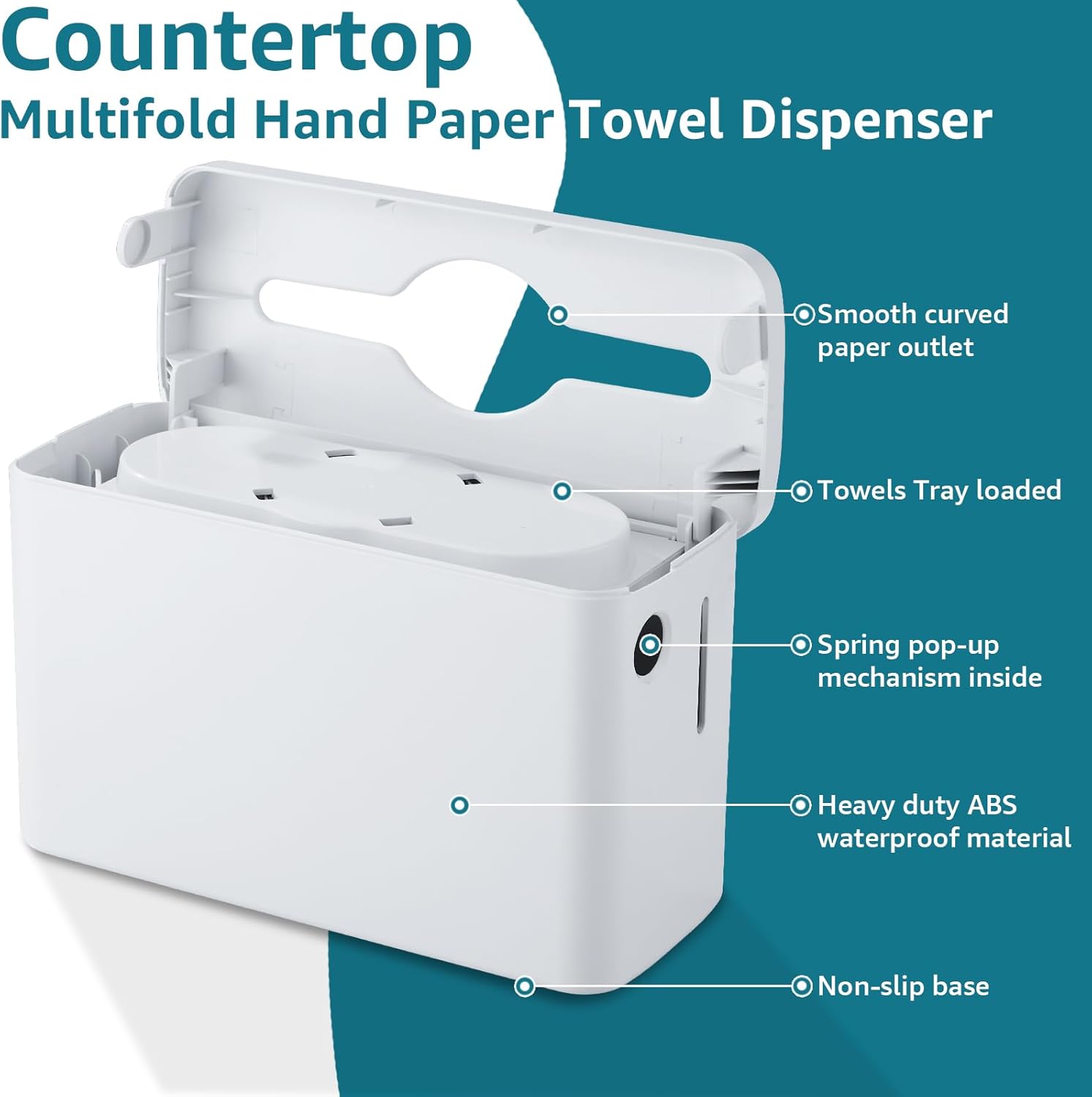 Modunful Countertop Paper Towel Dispenser White