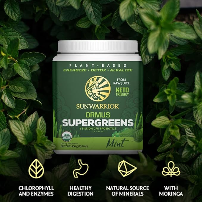 Overall, Sunwarrior Vegan Organic Greens Probiotic Powder is a convenient and effective way to support your digestive system and increase your intake of essential nutrients. This product is suitable for vegans and those with dietary restrictions, and can be a great addition to a balanced and healthy lifestyle. Description by ChatGPT.