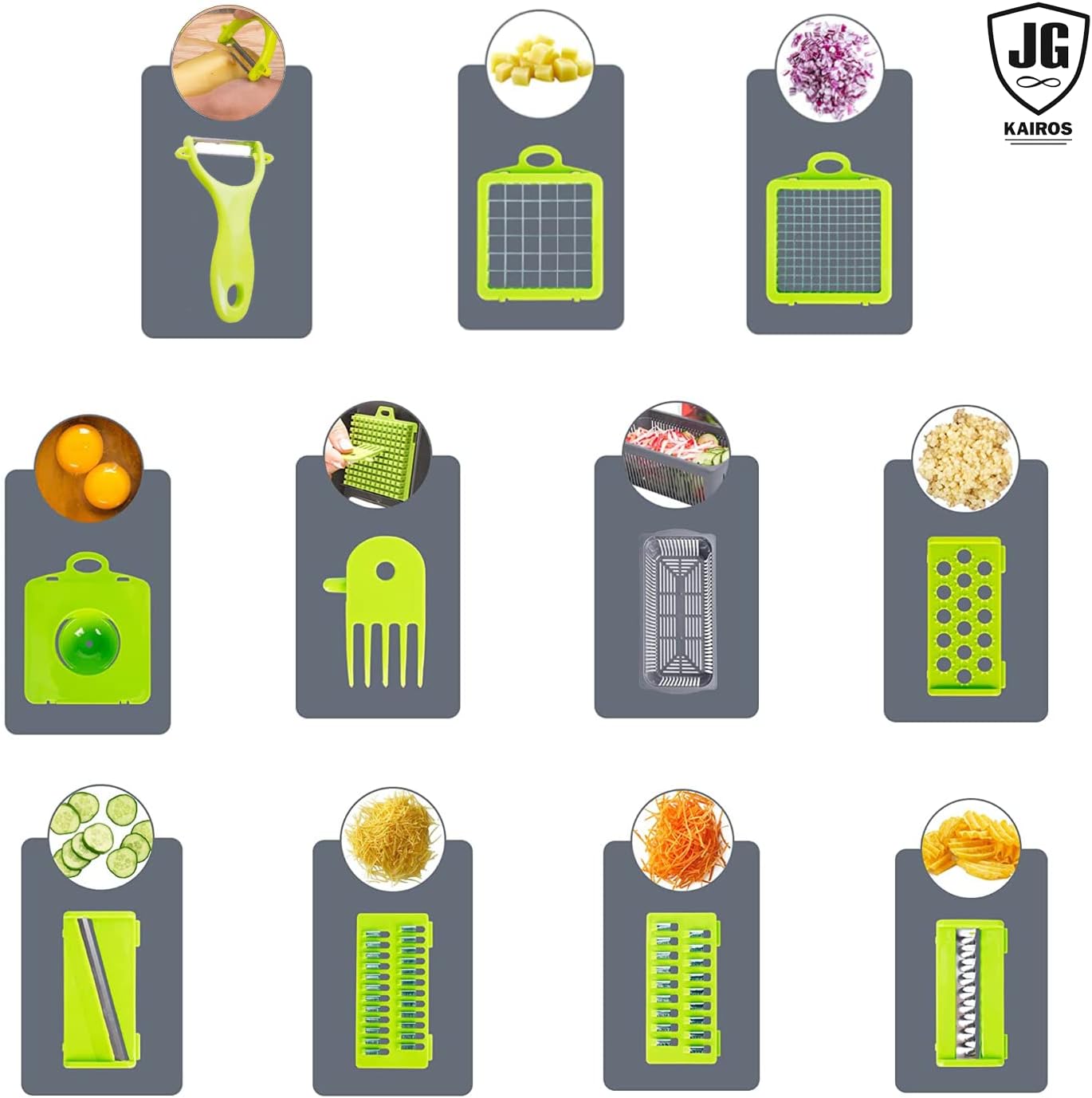Premium Multi-functional Vegetable Chopper with 8 Blades