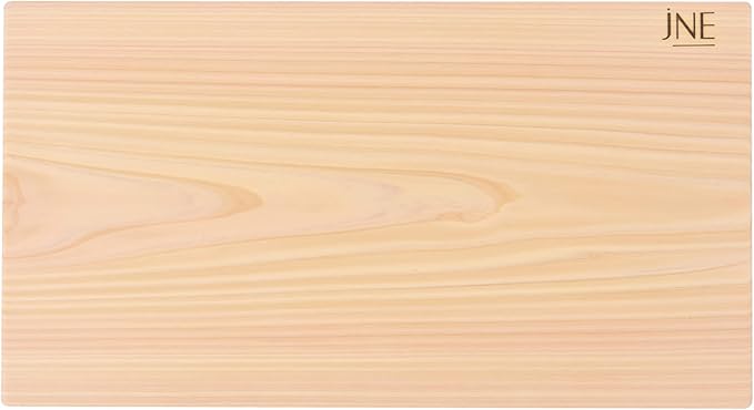 JNE Hinoki Cypress Reversible Wood Cutting Board, 17.3" x 9.5" x1.2", Chopping Board, Butcher Board, Serving Board, Solid Single Piece, No Joint, No Glue