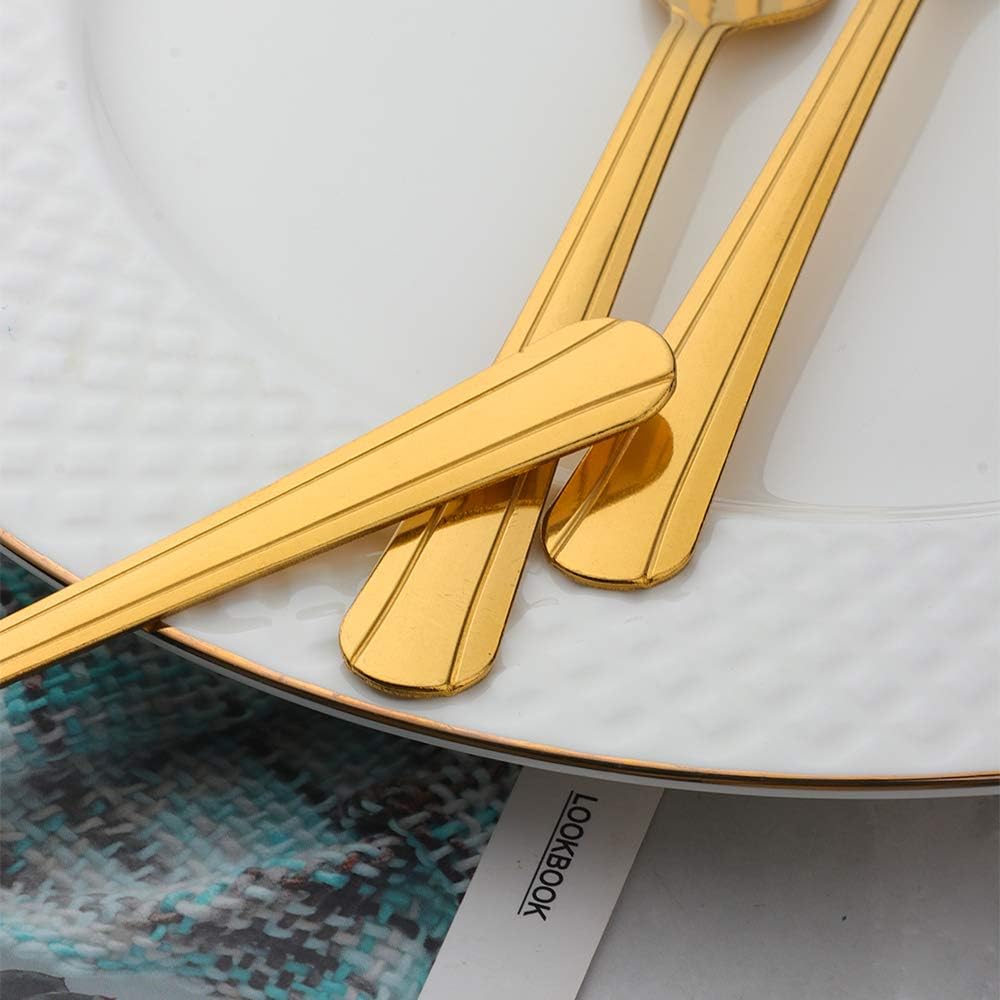 BUYUSE 12-Piece Gold Dinner Fork Set