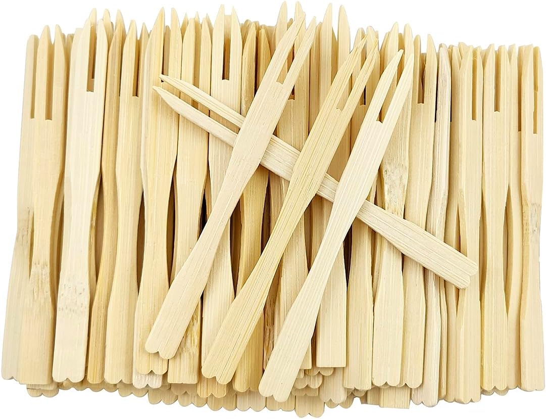 Sturdy Bamboo Appreciation Forks Eco-Friendly Durable for Parties