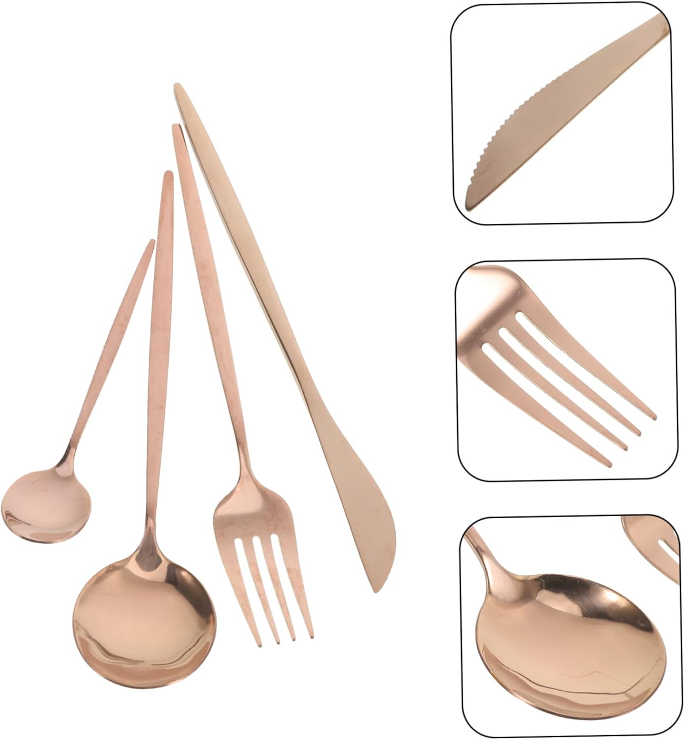Stylish Gold Spoons Fork Set for Parties Events