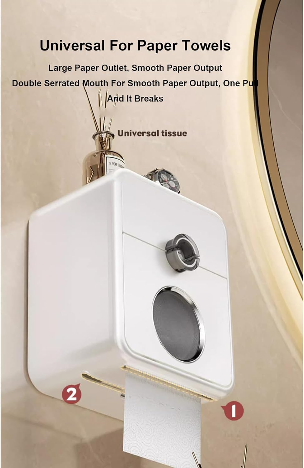 Space-Saving Wall-Mounted Bathroom Tissue Holder