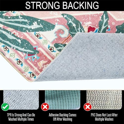 Aldopein Hippie Rugs 2x3 Non-Slip Washable Area Rug