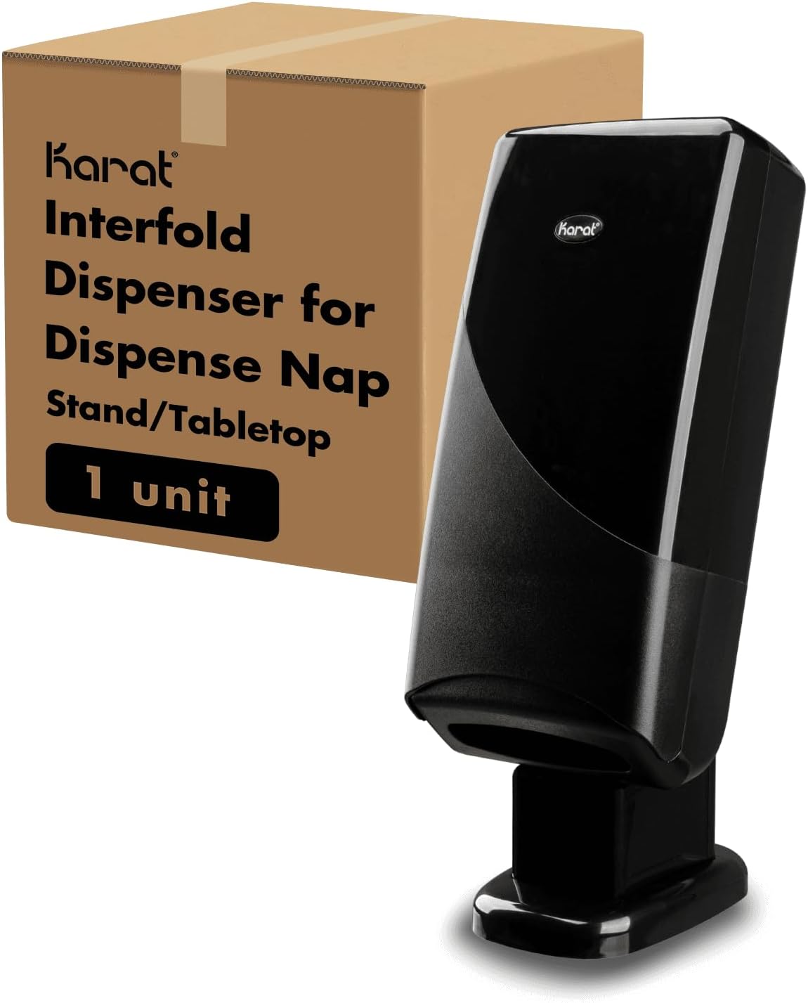 Elegant Interfold Napkin Dispenser - Black