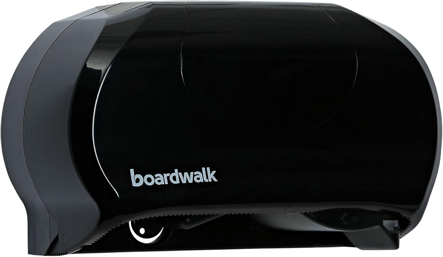 Low-Profile Dual Roll Toilet Paper Dispenser Black