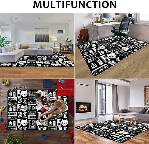 Lacut Game Rug with Controller Design for Boys Room