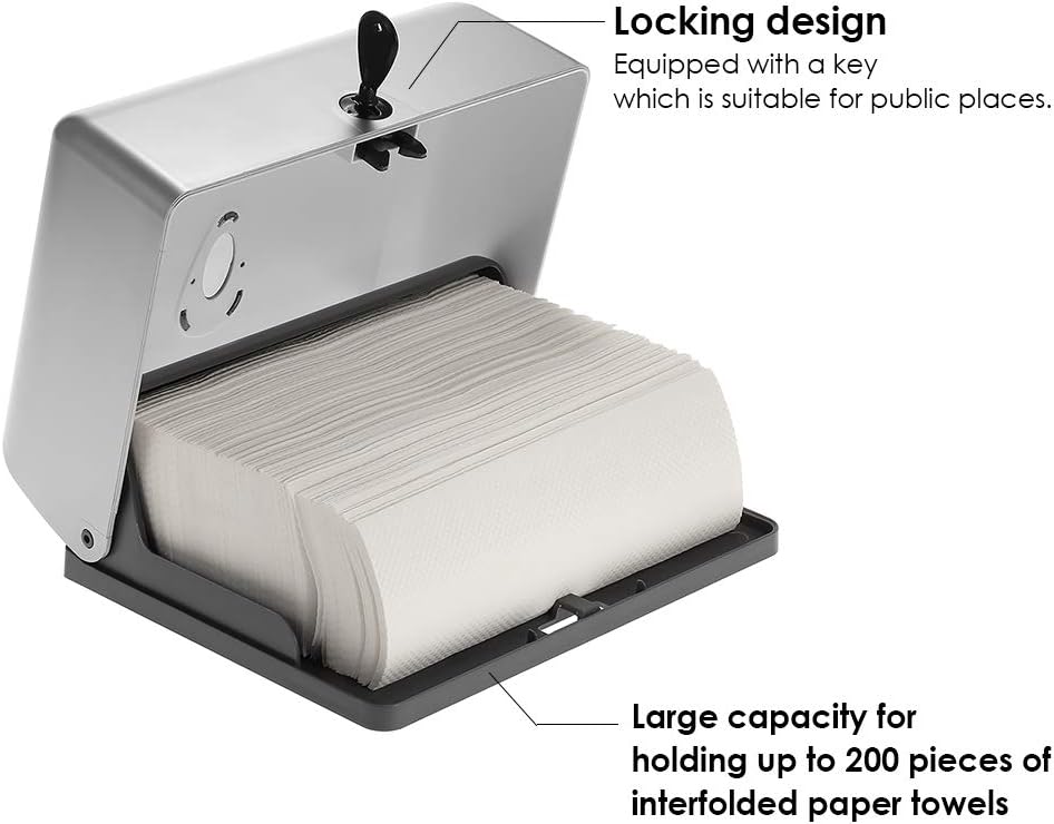 Toilet Tissue Dispenser Wall Mounted Silver