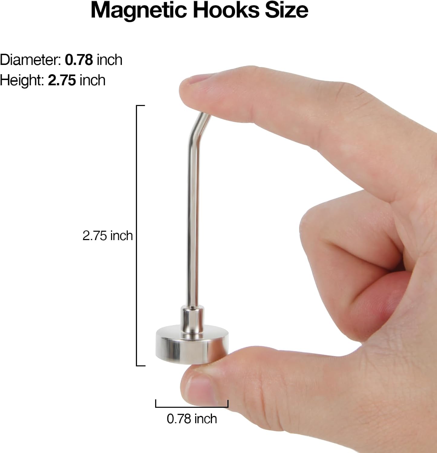 Dlilise 3 Inch Heavy Duty Magnetic Hook 15 lb