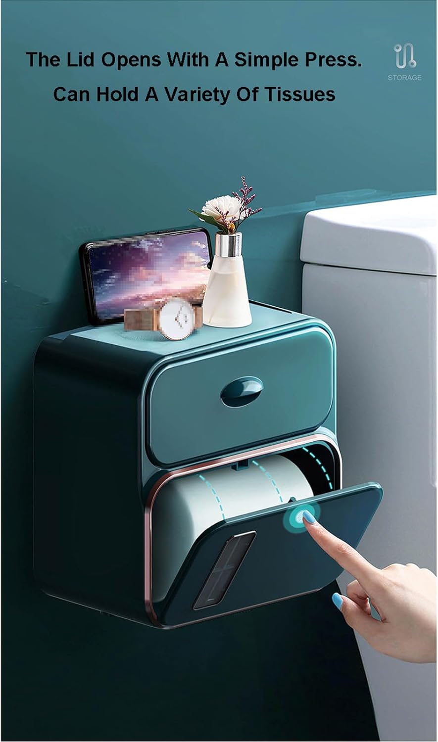 Space-Saving Wall-Mounted Toilet Paper Dispenser