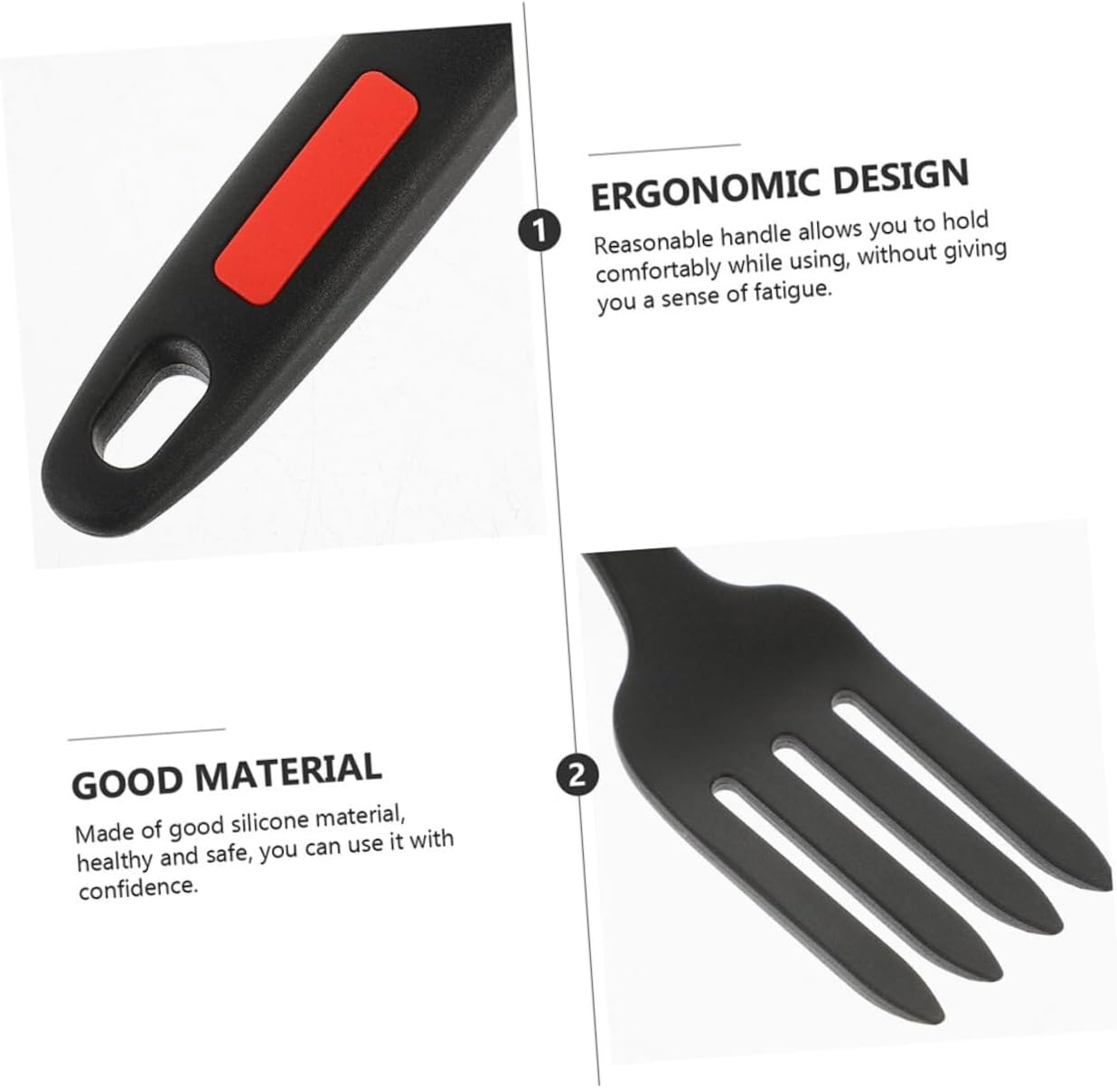 LIFKOME 2Pcs Portable Ergonomic Dinner Forks