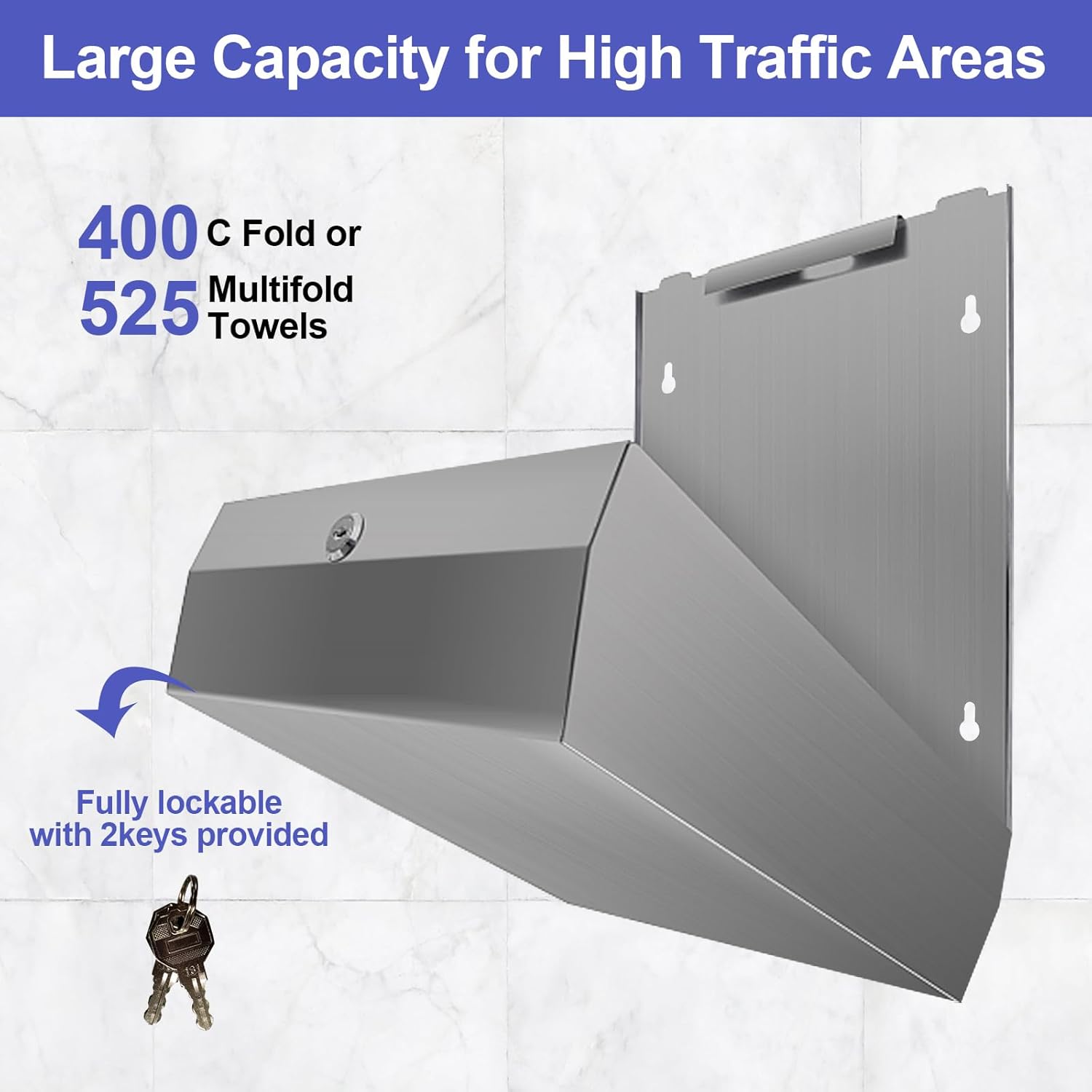 Heavy Duty Wall-Mounted Paper Towel Dispenser