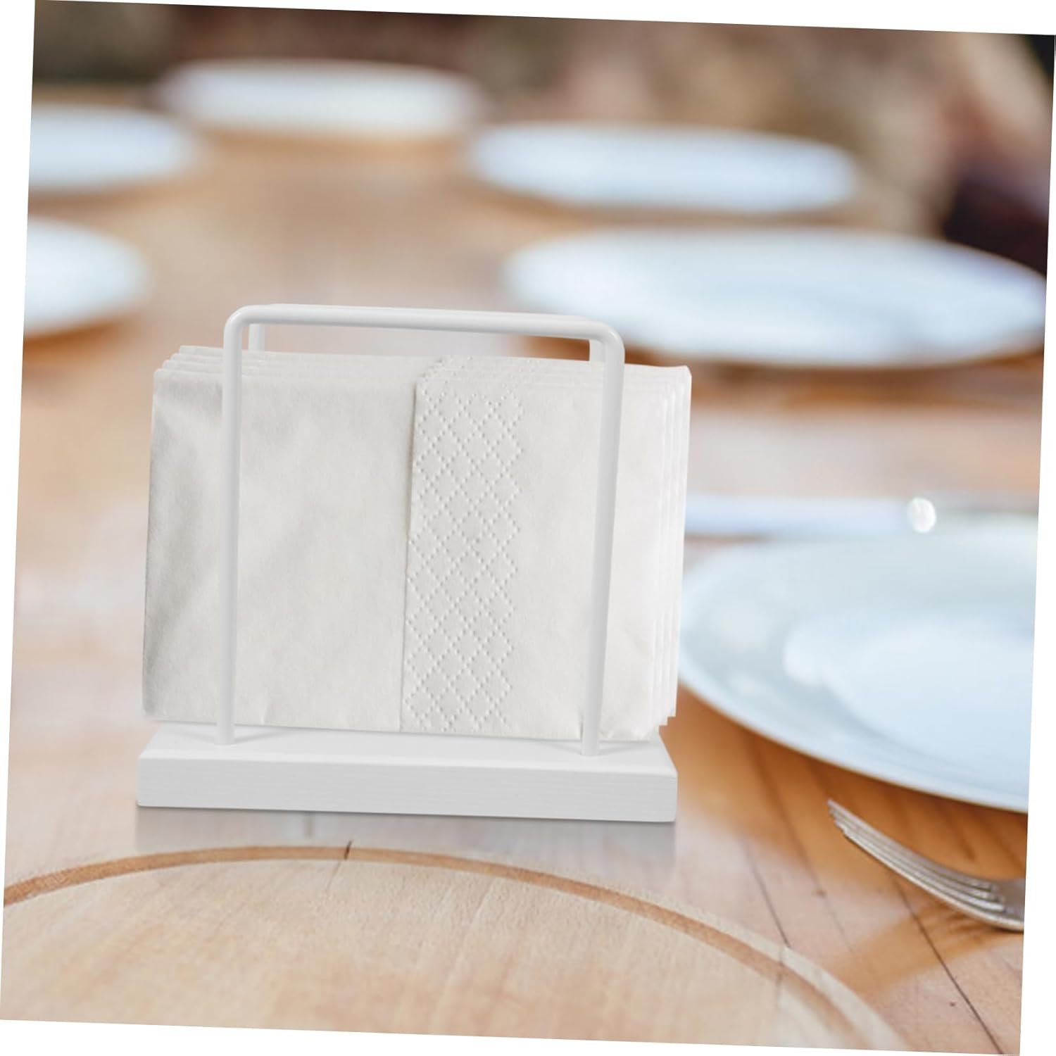 Homoyoyo Napkin Dispenser Stylish Wood Stand for Kitchen Dining Tables