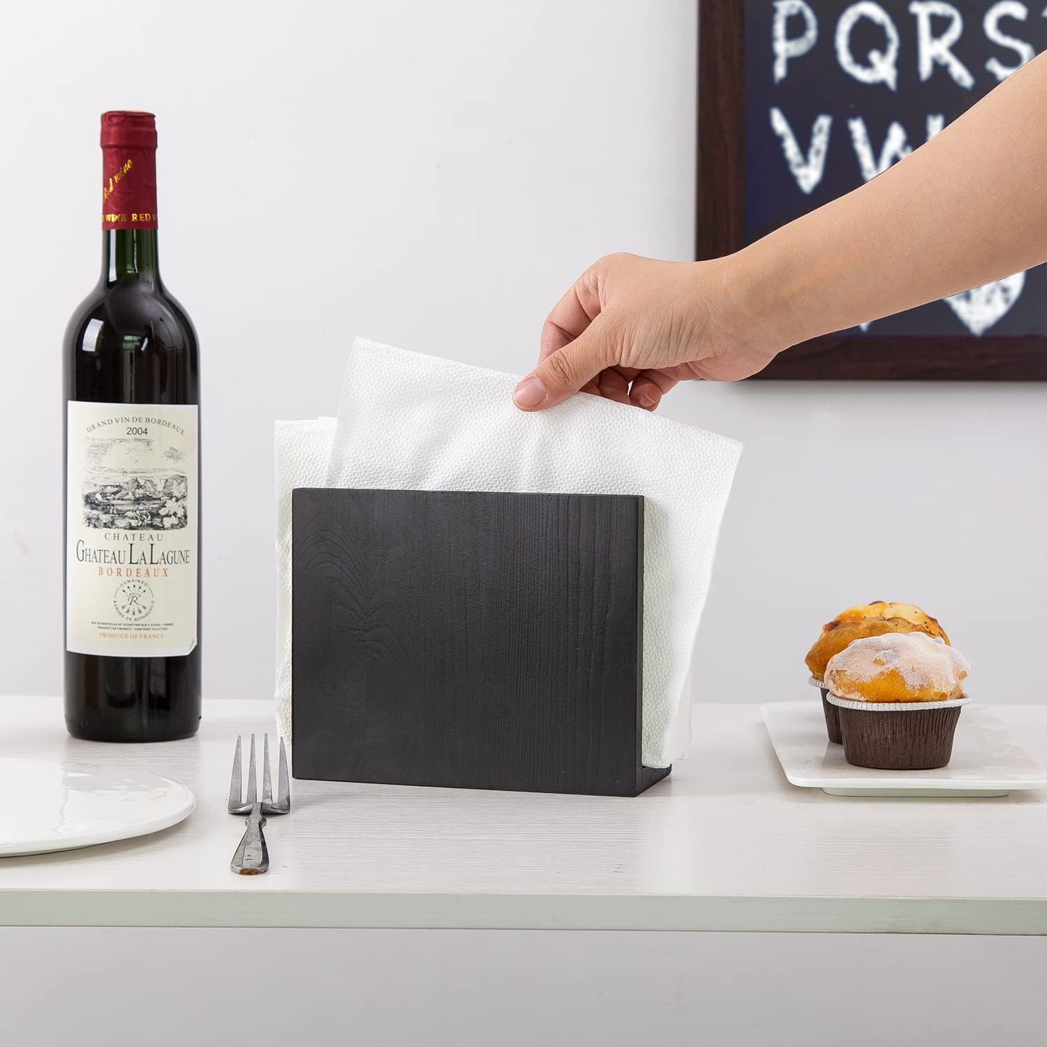 Rustic Wooden Napkin Holder
