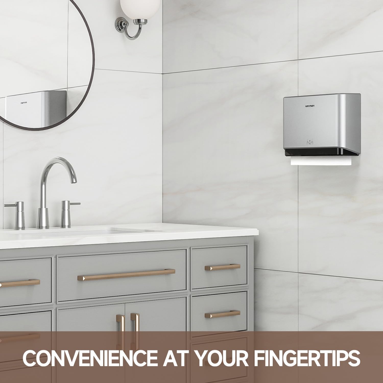 200-Sheet Wall-Mounted Paper Towel Dispenser Silver