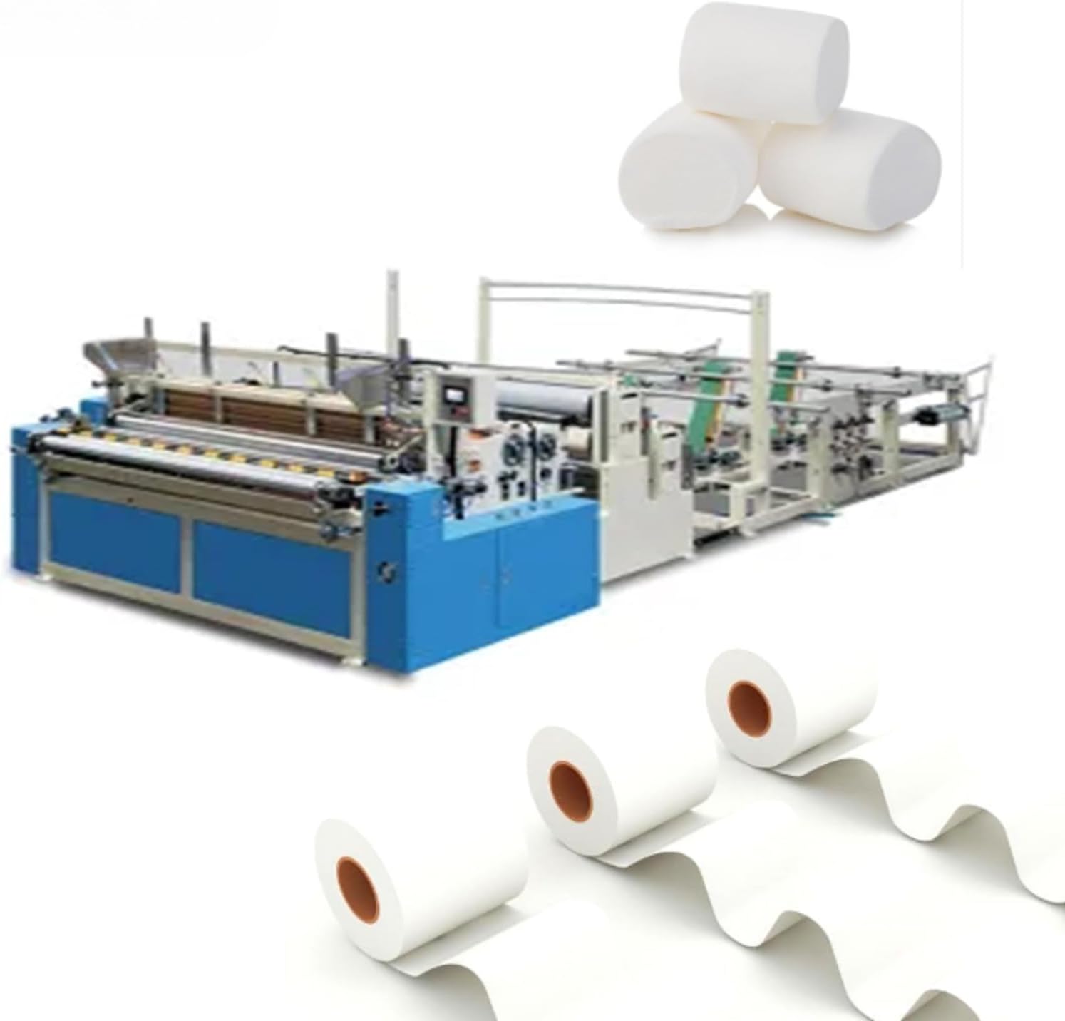 Small Automatic Toilet Paper Roll Making Machine - Efficient Cutting and Rewinding