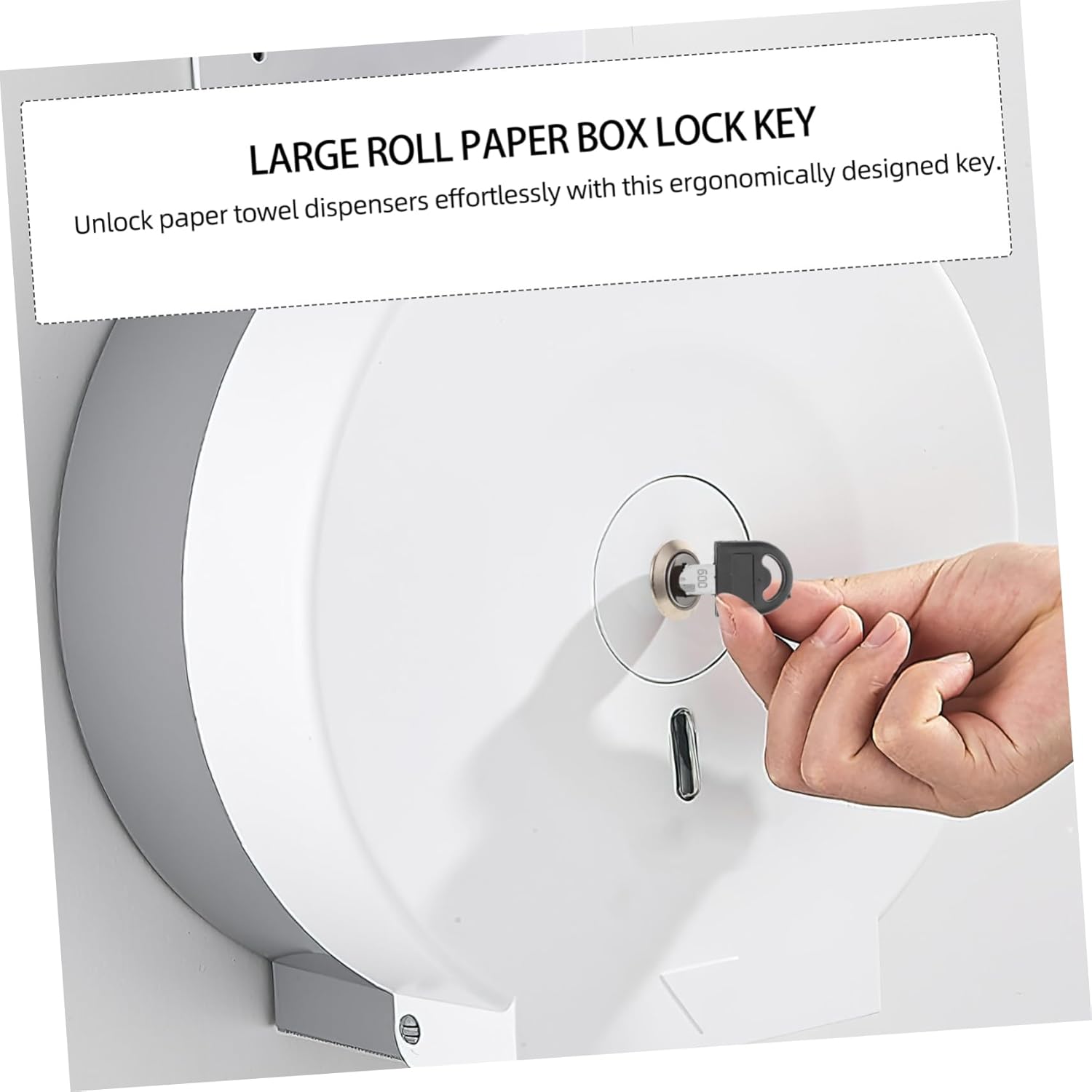 Elegant Restroom Accessory Toilet Paper Holder Lid Key