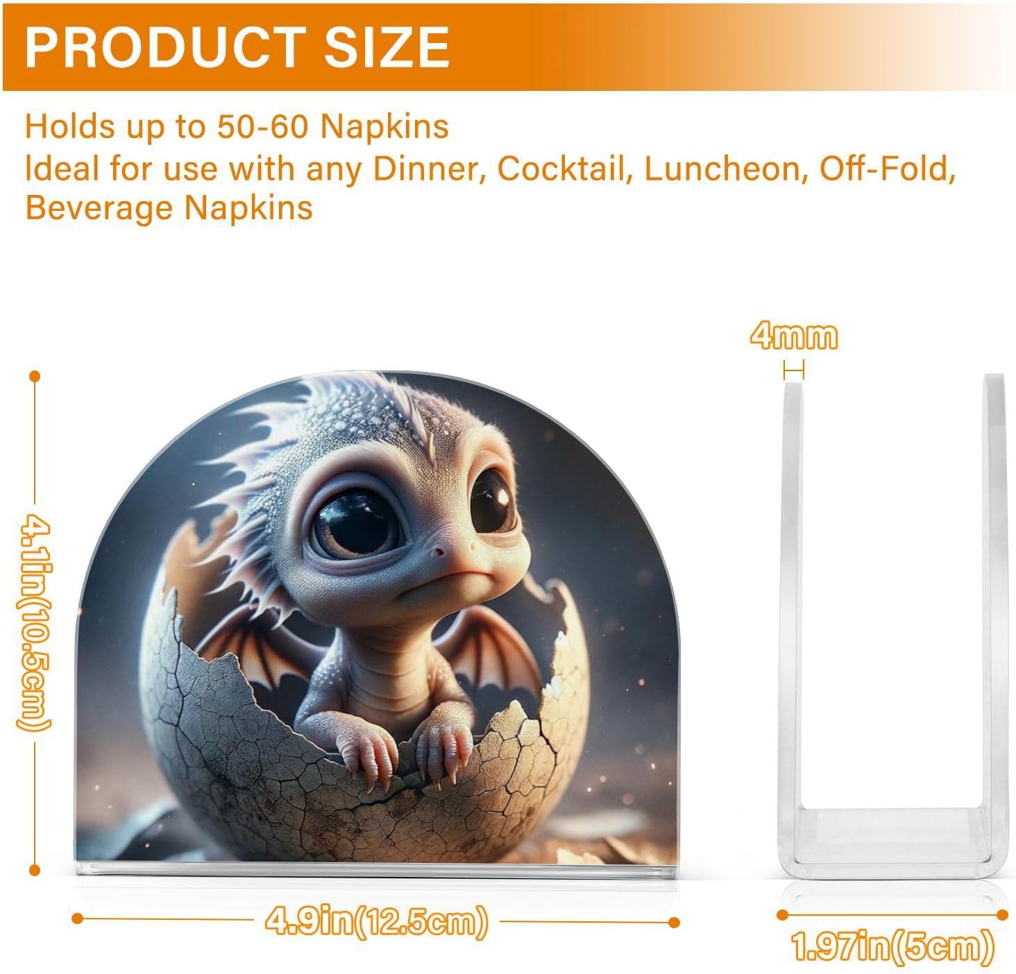 ALAZA Cute Baby Dragon Napkin Holder