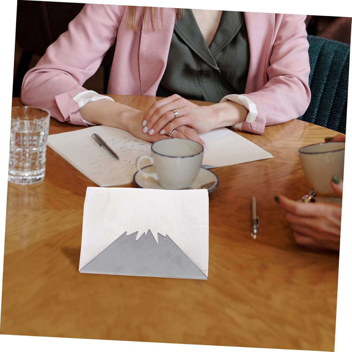 NAMOARY Rustic Stainless Steel Napkin Holder