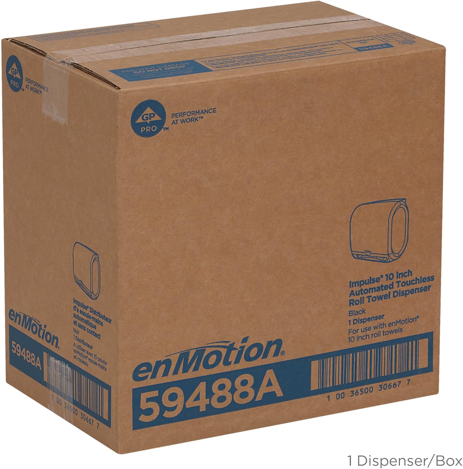 enMotion Georgia-Pacific Touchless Paper Towel Dispenser 10-inch Black