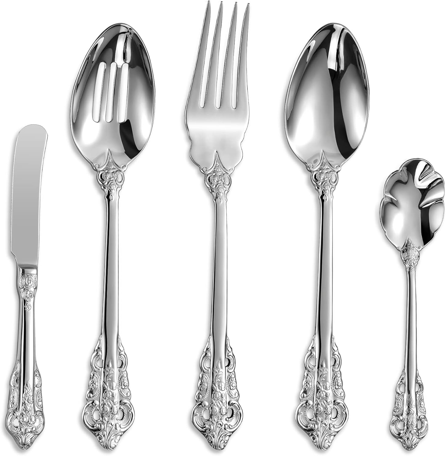KEAWELL 5-Piece Stainless Steel Hostess Serving Set Dishwasher Safe Elegant Design